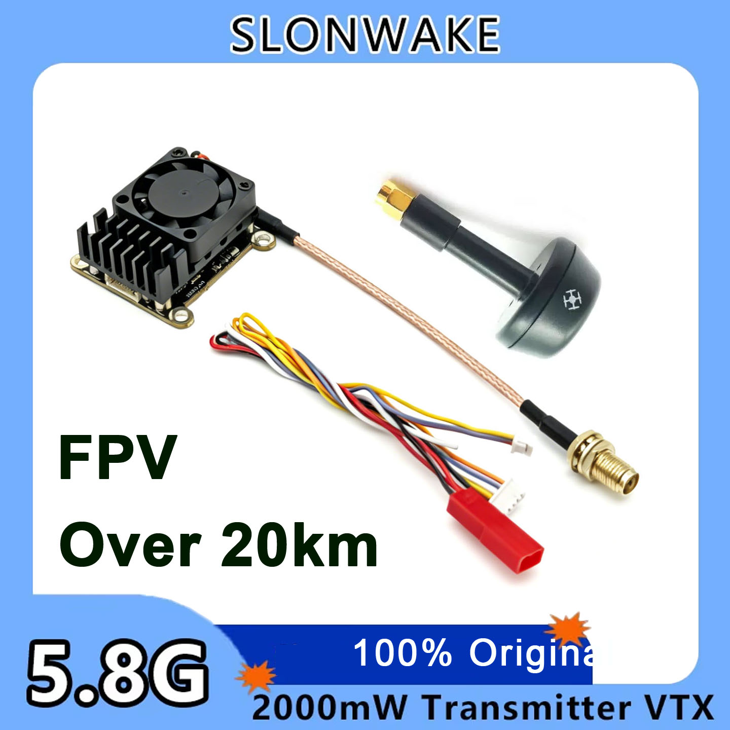Drone Transmitter - Nieuwe upgrade 5.8Ghz 2W verstelbare FPV